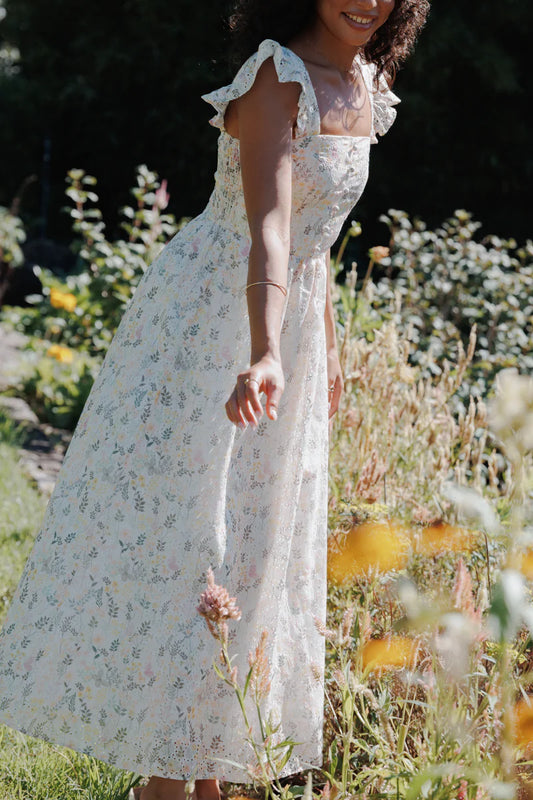 Midi Dress in Multi Floral